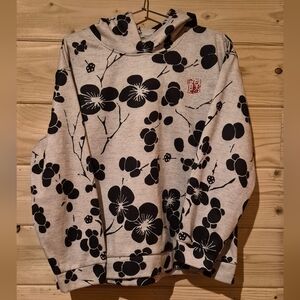 Black Cherry Blossom Hoodie Sweatshirt Size XXL 25x26
